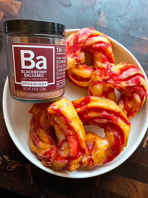 Blackberry Balsamic Honey Crullers