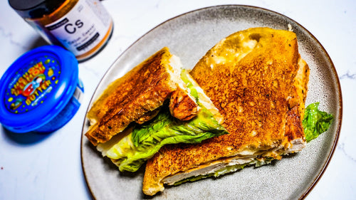 Cajun Caesar Chicken Grilled Cheese