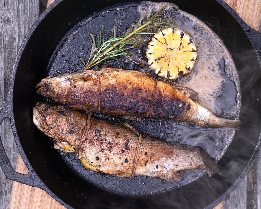 Cast Iron Cowboy Campfire Trout Recipe