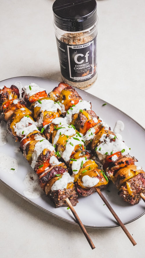 Cowboy Campfire Steak and Potato Skewers