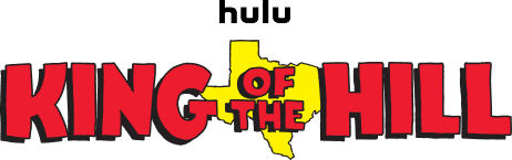 King of the Hill logo in bold red and yellow lettering on a black background