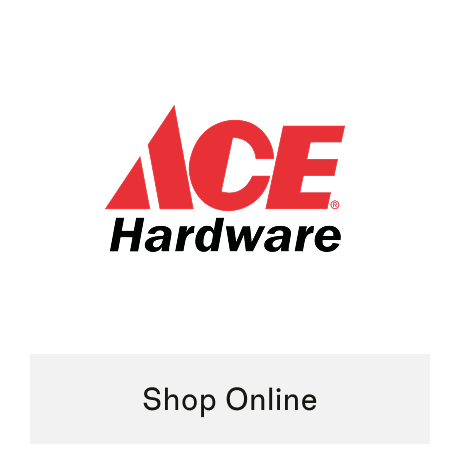 Ace Hardware logo with a Shop Online call-to-action button on a white background