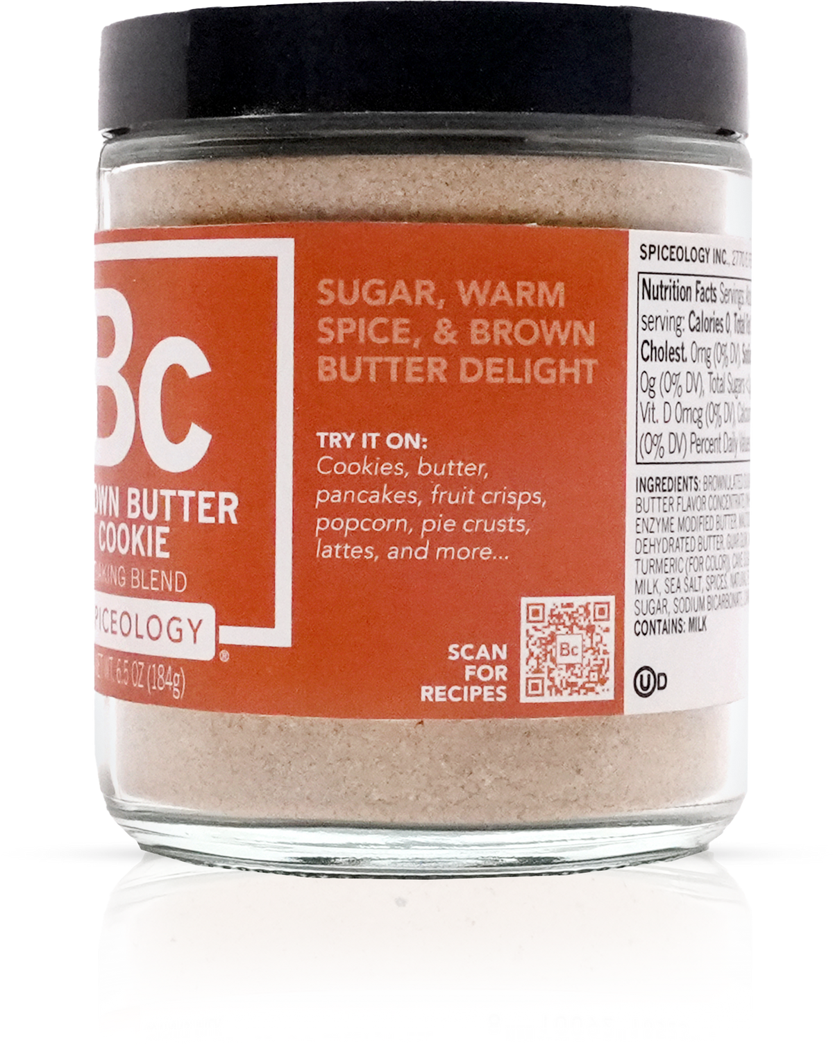Jar of Spiceworks Bc Brown Butter Cookie Spice Blend on a white background