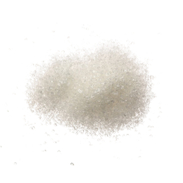 Small pile of light gray powder on a white background